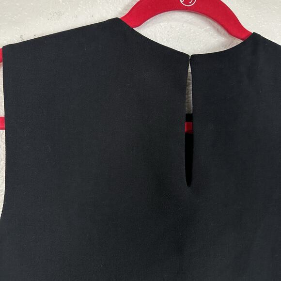 Victoria Beckham Target Women Medium Black Sleevless White Scallop Trim Chic - Picture 9 of 13